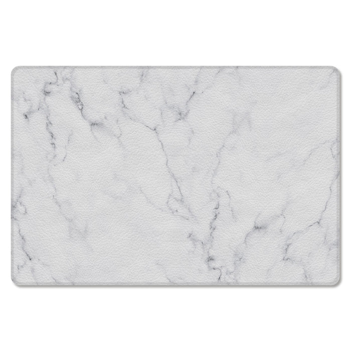 Gray Marble Texture Leather Doormat - LeobonZone