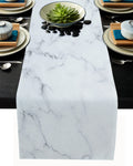 Gray Marble Texture Table Runner Place Mats - LeobonZone