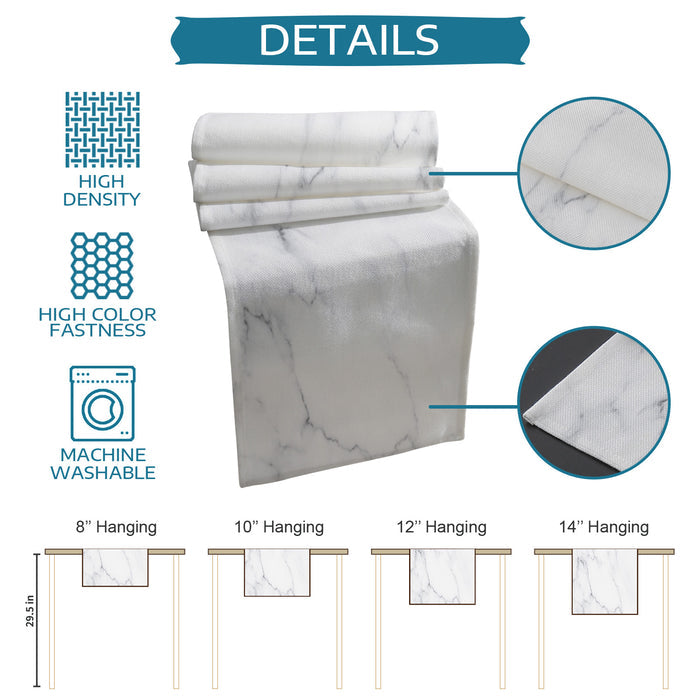 Gray Marble Texture Table Runner Place Mats - LeobonZone