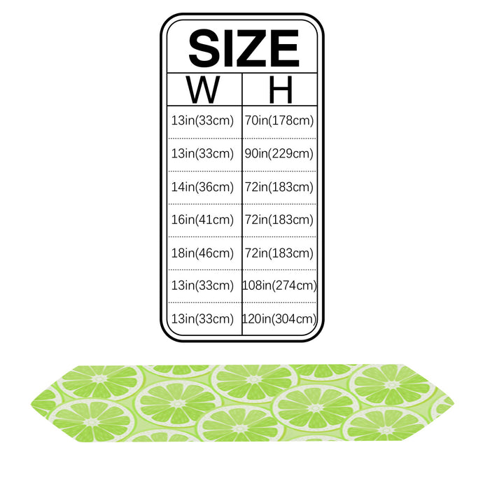 Green lemon in summer Sharp Angle Table Runner Place Mats - LeobonZone