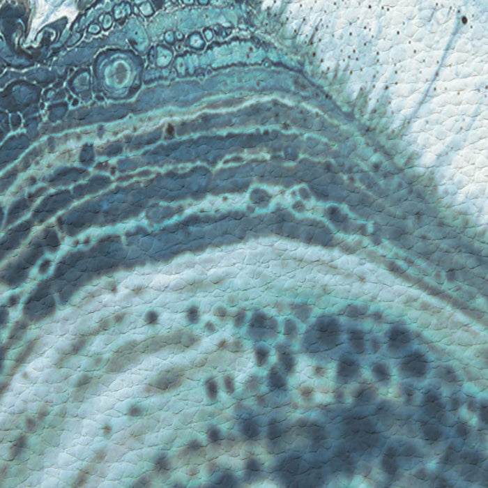 Green Marble fluid gradient texture Leather Doormat - LeobonZone