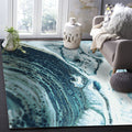 Green Marble fluid gradient texture Right Angle Felt Rugs - LeobonZone