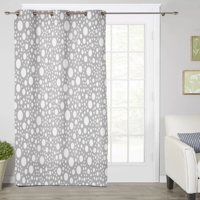 Grey dots Blackout Window Curtains - LeobonZone