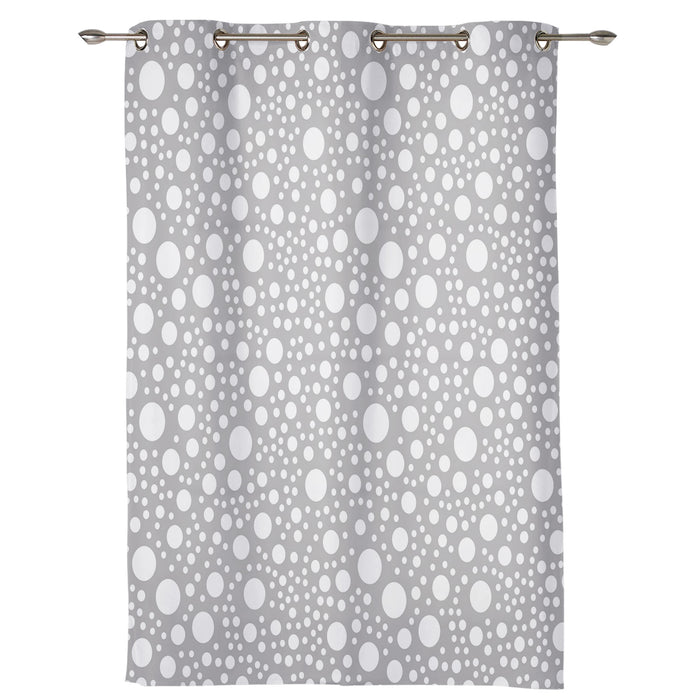 Grey dots Blackout Window Curtains - LeobonZone