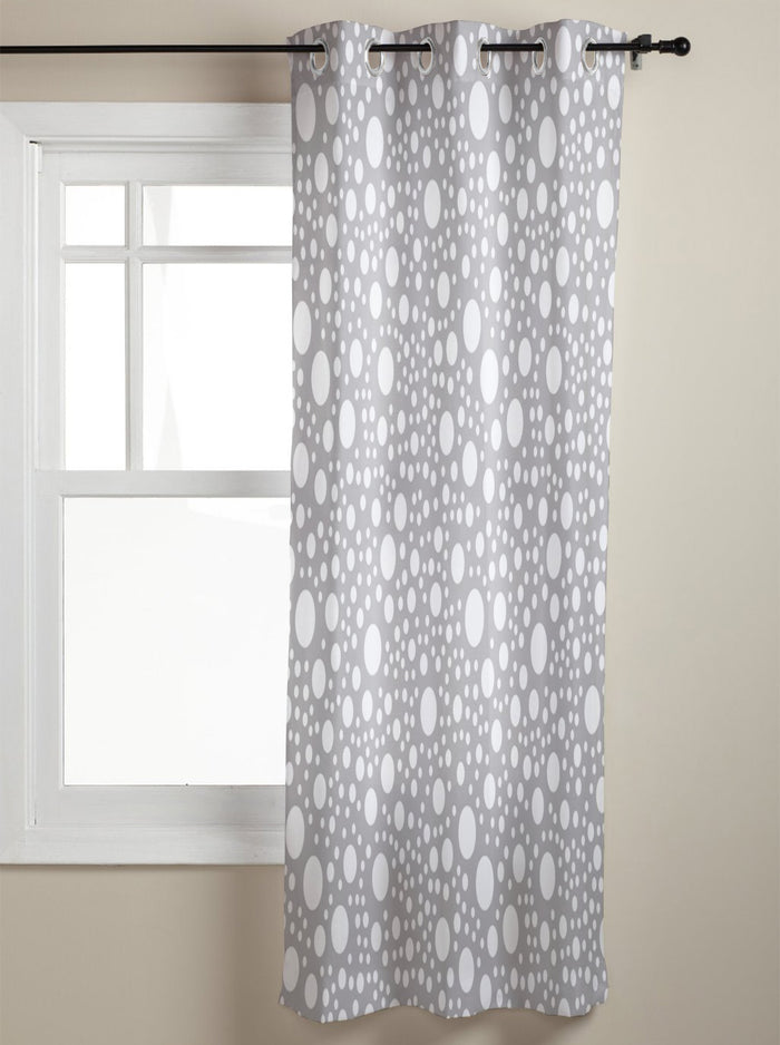 Grey dots Blackout Window Curtains - LeobonZone