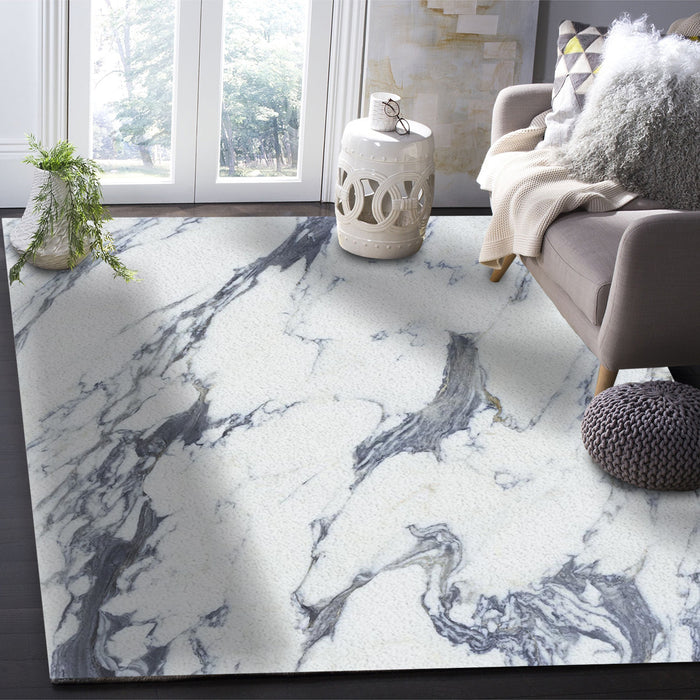 Grey Marble light color pattern stone Right Angle Felt Rugs - LeobonZone