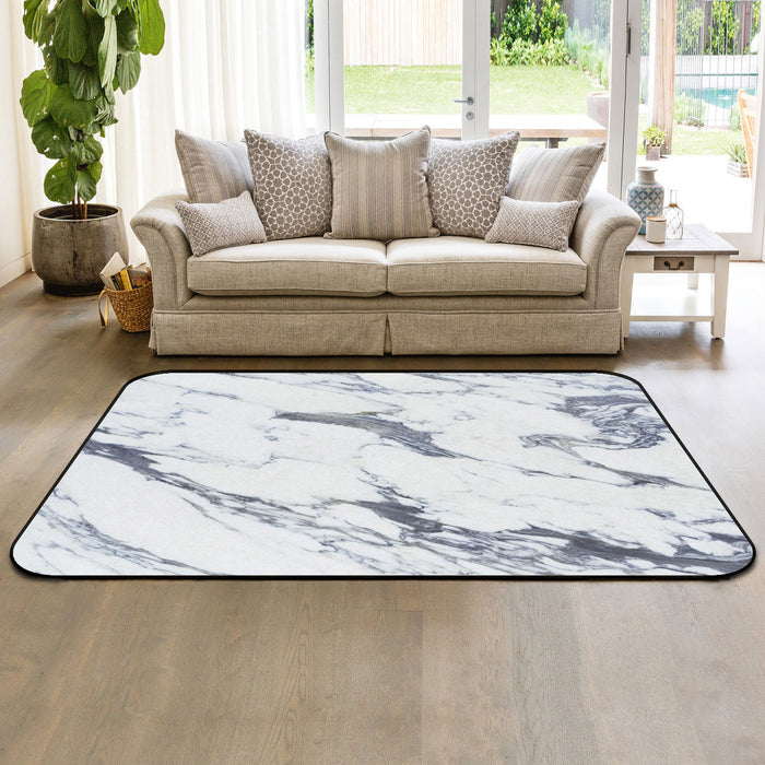 Grey Marble light color pattern stone Sponge Rillet Rubber Rugs - LeobonZone