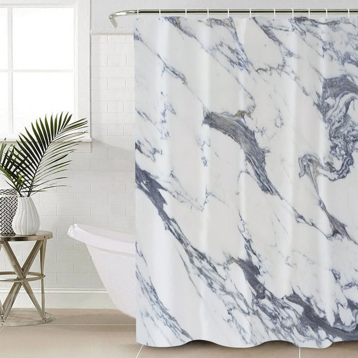 Grey Marble light color pattern stone Waterproof Durable Shower Curtain - LeobonZone