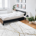 Grey Marble line texture Right Angle Felt Rugs - LeobonZone