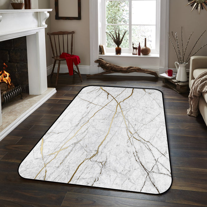Grey Marble line texture Sponge Rillet Rubber Rugs - LeobonZone