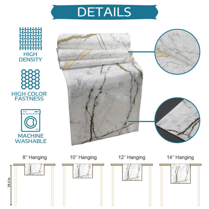 Grey Marble line texture Table Runner Place Mats - LeobonZone