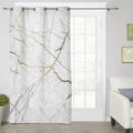 Grey Marble line texture window curtains - LeobonZone
