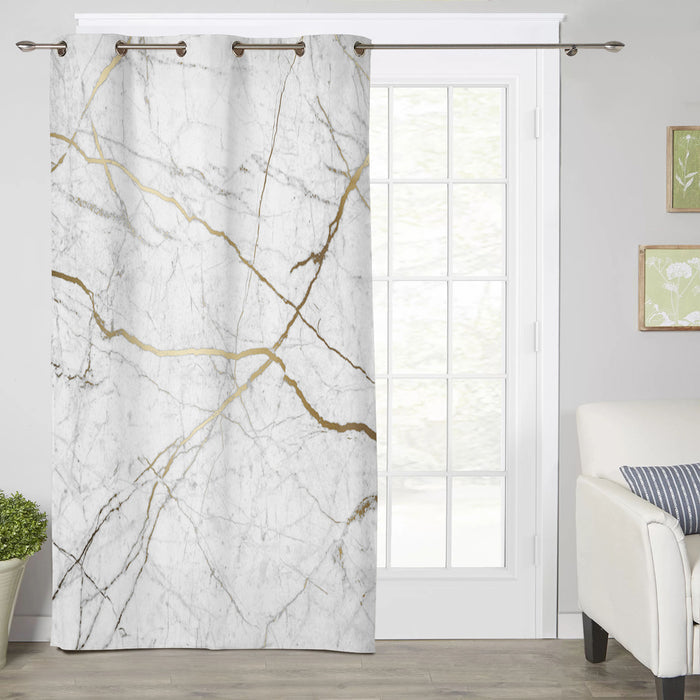 Grey Marble line texture window curtains - LeobonZone