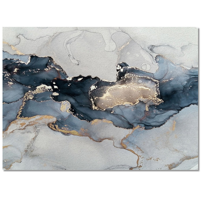 Grey Marble texture Golden line Right Angle Felt Rugs - LeobonZone