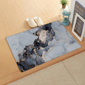 Grey Marble Texture in Phnom Penh Leather Doormat - LeobonZone