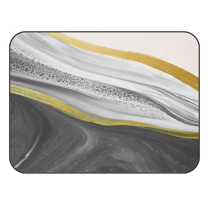 Grey Watercolor Gradient Marble Texture Sponge Rillet Rubber Rugs - LeobonZone