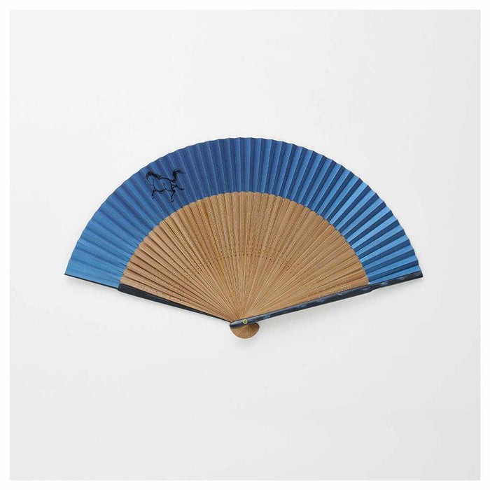 [HAND FAN] MEN'S PAPER FAN BOUNCING HORSE | KYOTO FOLDING FANS | OHNISHI TSUNE SHOTEN