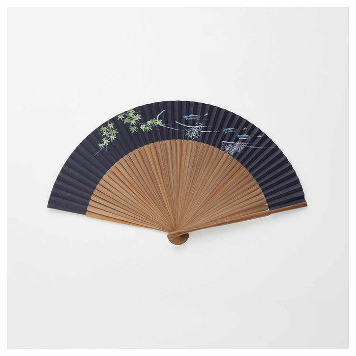 [HAND FAN] MEN'S PAPER FAN DYED WASHI MOMIJI AYU DAISHOKUCHI | KYOTO FOLDING FANS | OHNISHI TSUNE SHOTEN