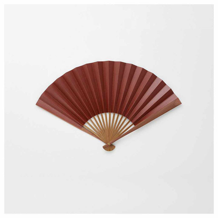 [HAND FAN] MEN'S PAPER FAN KAKISHIBU DYED REDDISH BROWN | KYOTO FOLDING FANS | OHNISHI TSUNE SHOTEN