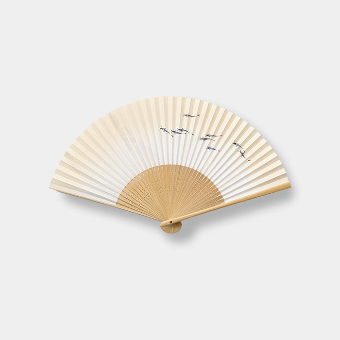 [HAND FAN] MEN'S PAPER FAN MEDAKA SCOOPING | KYOTO FOLDING FANS | OHNISHI TSUNE SHOTEN