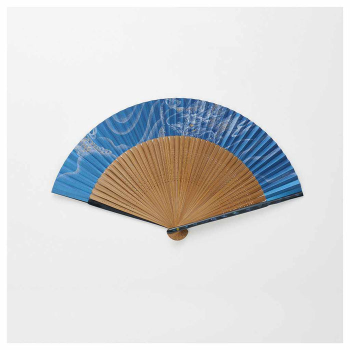 [HAND FAN] MEN'S PAPER FAN SIGNS OF THE DRAGON GOD | KYOTO FOLDING FANS | OHNISHI TSUNE SHOTEN