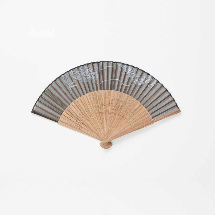 [HAND FAN] MEN'S SILK FAN DRAGON'S GAZE | KYOTO FOLDING FANS | OHNISHI TSUNE SHOTEN