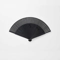 [HAND FAN] MEN'S SILK FAN GOURD BLACK BONE LARGE SHORT GROUND | KYOTO FOLDING FANS | OHNISHI TSUNE SHOTEN