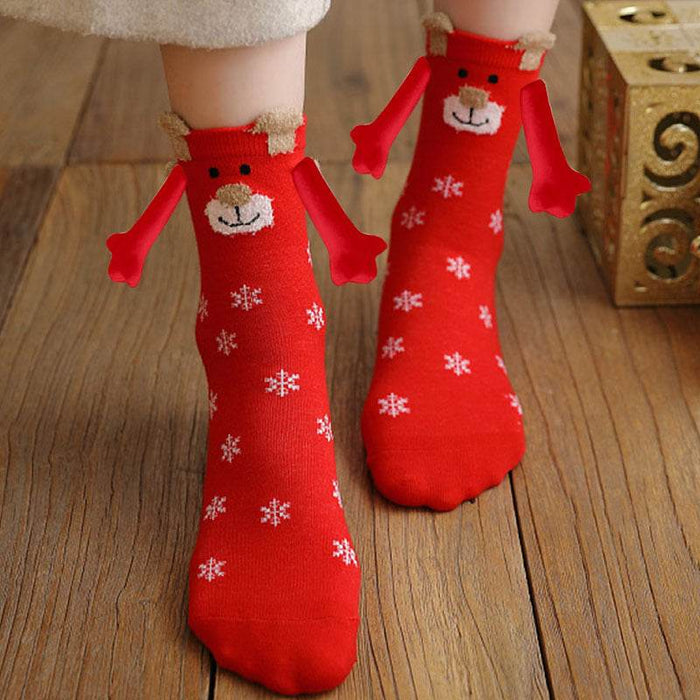 Hand holding Christmas Socks - Goodlifebean Shoes