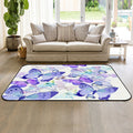Hand painted Butterfly Sponge Rillet Rubber Rugs - LeobonZone