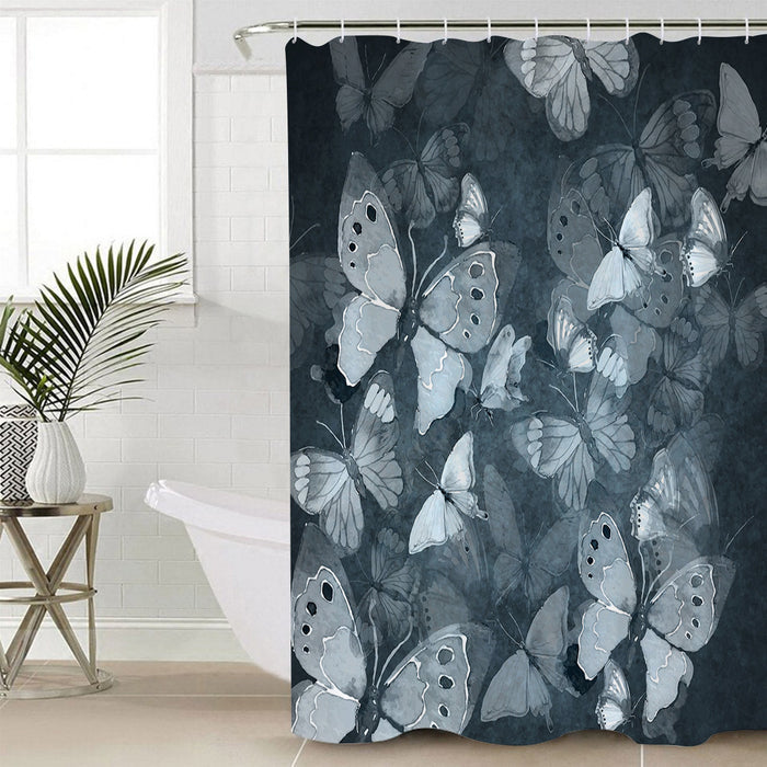 Hand painted Butterfly Waterproof Durable Shower Curtain - LeobonZone