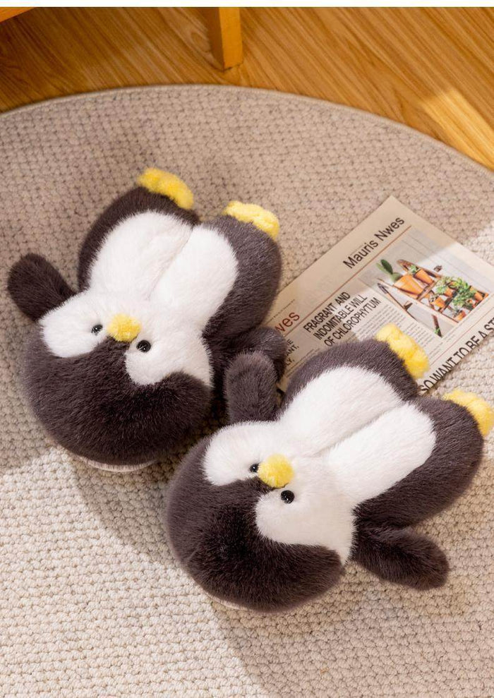 38-39 / Black / Penguin Slippers
