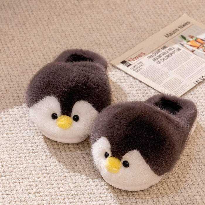 Happy Feet | Kawaii Penguin Plush Slippers - Goodlifebean Shoes