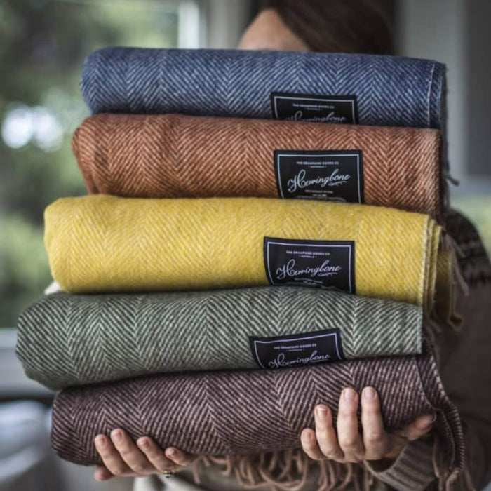 Herringbone Collection | Recycled Wool Blankets | Bayleaf