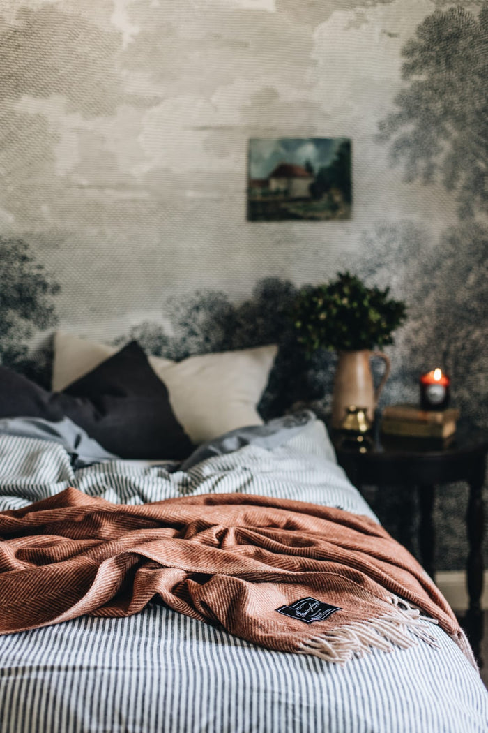 Herringbone Collection | Recycled Wool Blankets | Russet