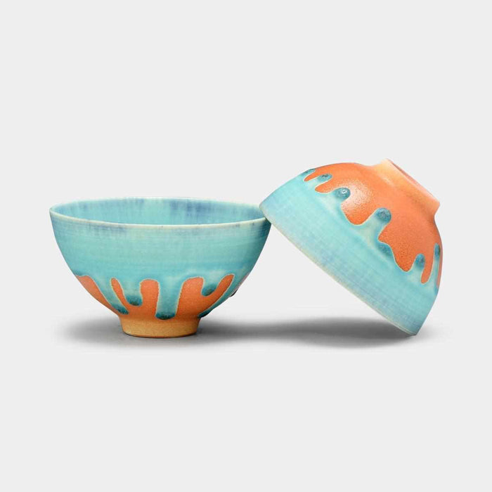 HIBIKI ASAI 2-PIECE TEA BOWL SET | KYOTO-KIYOMIZU WARES