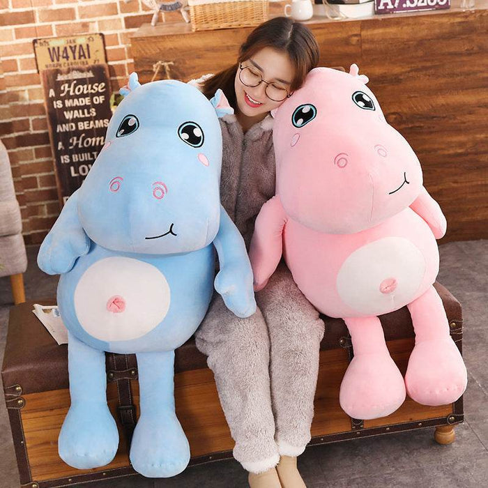 Hyppo: Giant Stuffed Hippo Plush (3 ft) - Goodlifebean Stuffed Animals