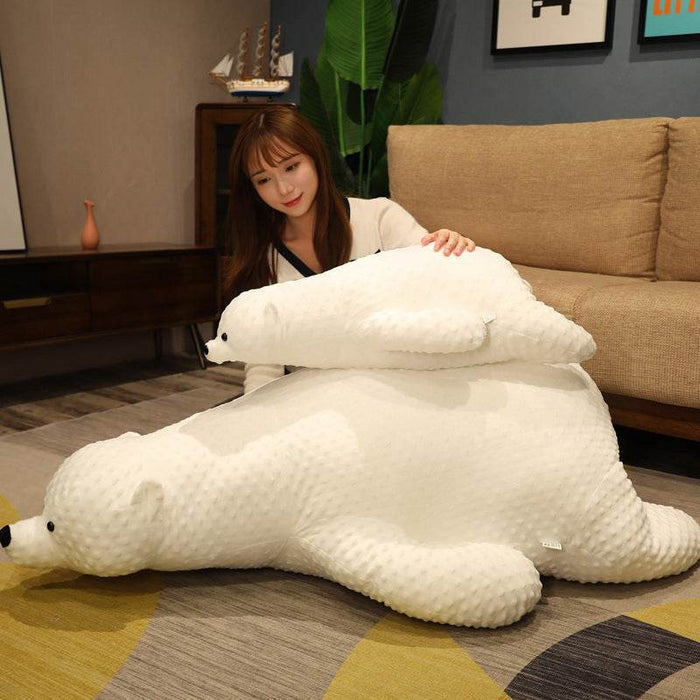 Iceball: Giant Chonky Polar Bear Plushie | 4ft Stuffed Polar Bear - Goodlifebean stuffed animals