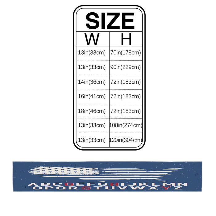 Independence Day American alphabet map flag Table Runner Place Mats - LeobonZone