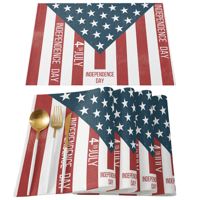 Independence Day Date Personalized Table Placemats - LeobonZone