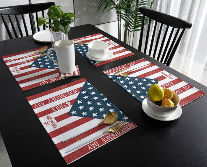 Independence Day Date Personalized Table Placemats - LeobonZone
