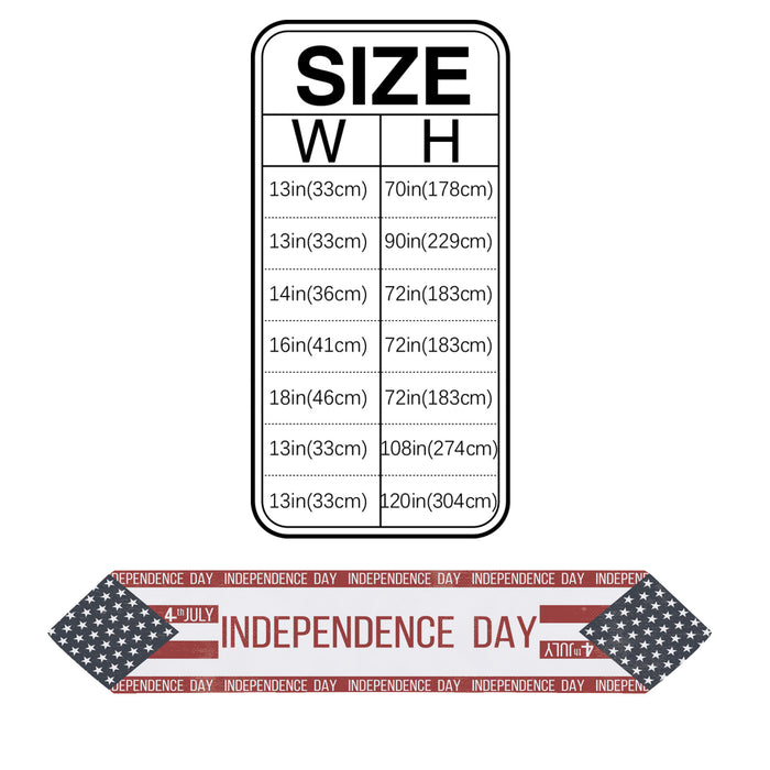 Independence Day Date Sharp Angle Table Runner Place Mats - LeobonZone