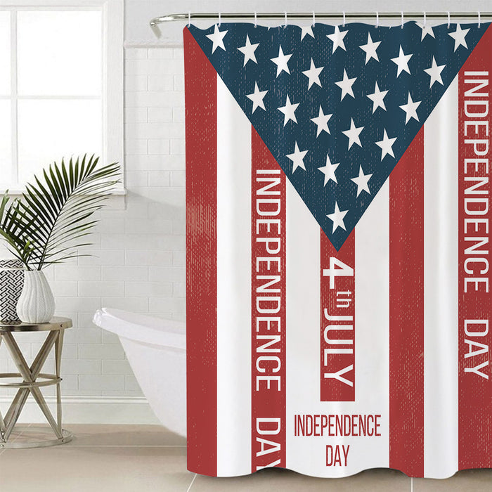 Independence Day Date Shower Curtain - LeobonZone