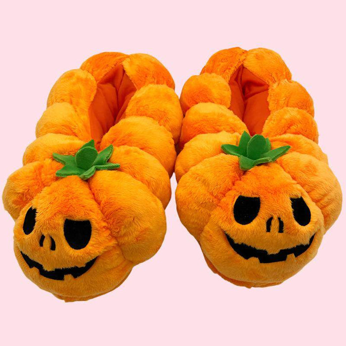Jack - o' - Lounge Slippers | Spooky Halloweem Slippers - Goodlifebean Shoes