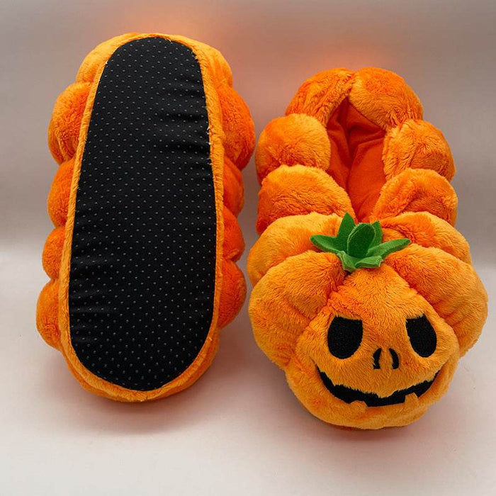 Jack - o' - Lounge Slippers | Spooky Halloweem Slippers - Goodlifebean Shoes