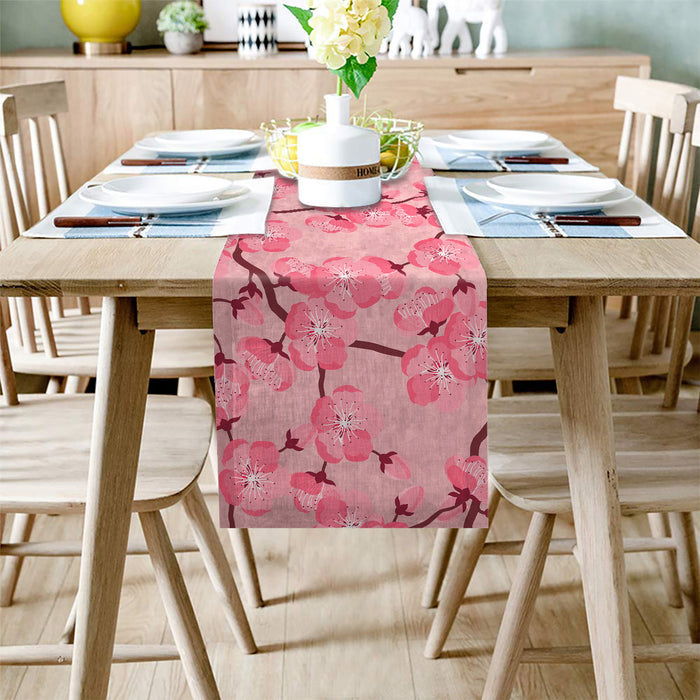 Japanese Cherry Blossom Rectangle Tablecloth - LeobonZone