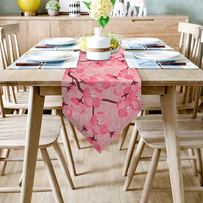 Japanese Cherry Blossom Table Runner Place Mats - LeobonZone