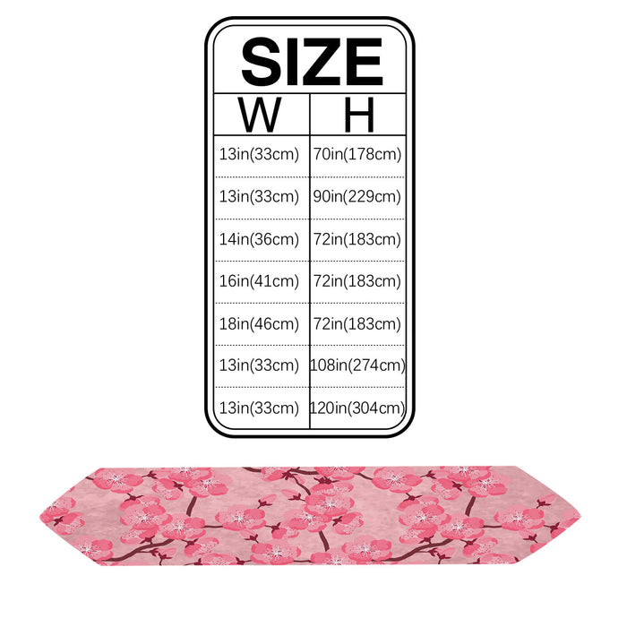 Japanese Cherry Blossom Table Runner Place Mats - LeobonZone