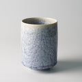 Japanese tea cup yunomi with blue crystal flower glaze | Kyoto-Kiyomizu ware, Touan