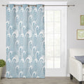 Japanese Water Wave Blackout Window Curtains - LeobonZone