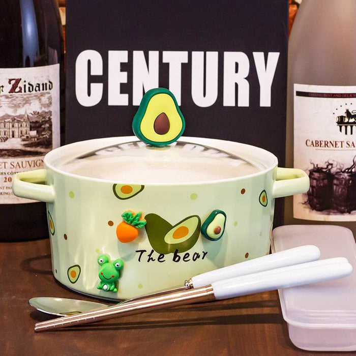 Kawaii Ceramic Ramen Bowl - Goodlifebean home decor